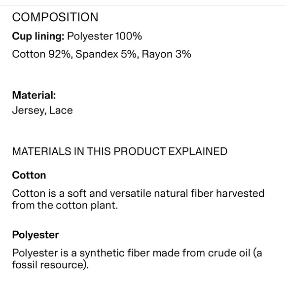 Lace Trim Gray Cotton Bralette Never Worn Brand New - Picture 6 of 6